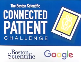 Logo of The Boston Scientific Connected Patient Challenge with Boston Scientific and Google.